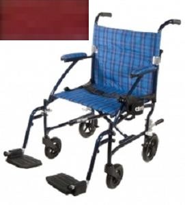 Drive Medical Dfl19-rd 19 Inch Fly Lite Aluminum Transport Chair Red 1 Per Case