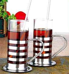 168c Glass Tea Cups- Set Of 2