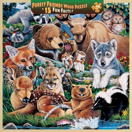 20716 Forest Friends Fun Facts Kid's Puzzle- 48 Pieces