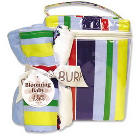 Trend Lab 21128 Bouquet Set- Retro Transportation - Bottle and Burp Cloths