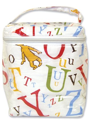 Trend Lab 30064 Insulated Bottle Bag- Laminated Dr. Seuss Abc Scatterprint Percale