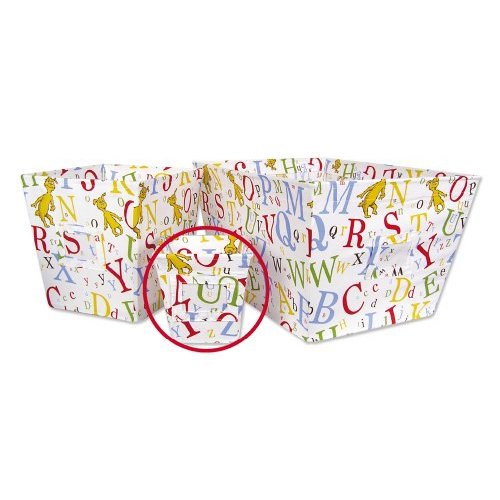 Trend Lab 30028 Small Fabric Storage Bin- Dr. Seuss Abc Covered Wire Frame