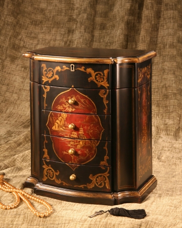 Accent Treasures 1004 Black Pearl- Jewelry Chest