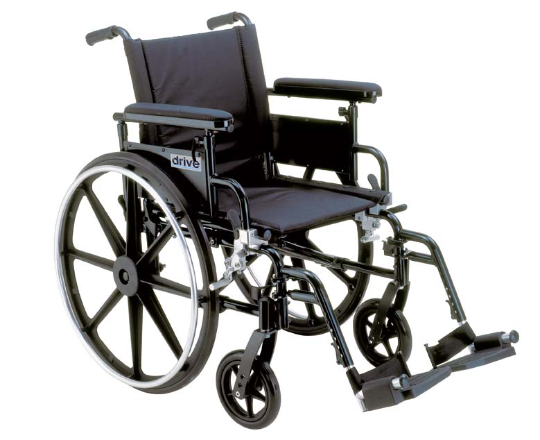 Viper Plus Gt Wheelchair With Flip Back Adjustable Height Arms With Various Front Rigging- Black