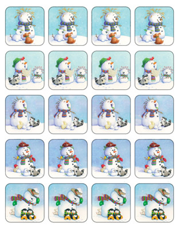 Eureka EU655038 Snowmen Theme Stickers
