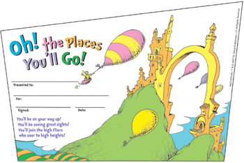 Eu-843197 Seuss-oh The Places Youll Go Recognition Awards