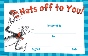 Eu-844790 Cat In The Hat Hats Off To You Award