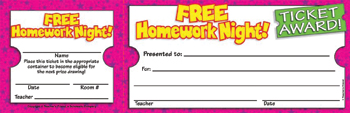 Tf-1617 Free Homework Night Ticket Awards
