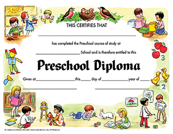 School Publishing H-va206cl Diplomas Preschool 30 Pack 8.5 X 11