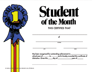 School Publishing H-va228cl Student Of The Month 30 Pack Certificate