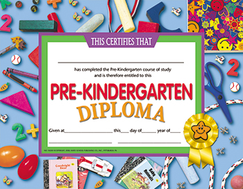School Publishing H-va500 Pre-kindergarten Diploma