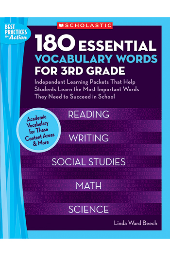 Scholastic Teaching Resources SC-9780439897341 180 Essential Vocabulary Words For 3Rd Gr