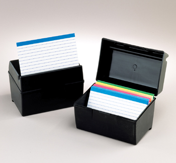 Oxford Plastic Index Card Boxes 3x5