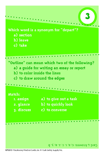 Edupress EP-3373 Brain Blasters Vocabulary Practice Cards Gr 4 Edupress EP-3373 Brain Blasters Vocabulary Practice Cards Gr 4