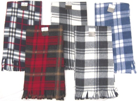 Eros Hosiery 6039-Checker Winter Fleece Scarves-Checkered- case of 72