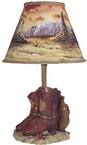 Lazart GB41098 Cowboy Boots Vanity Lamp with Western Shade