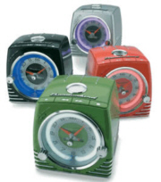 Ford Thunderbird Retro Neon Alarm Clock Radio with CD Player-Silver