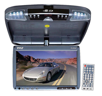 Pyle PLRD92 9 Inch Flip Down Monitor amp; DVD Player with Wireless FM Modulator IR Transmitter