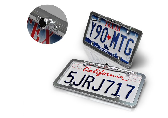Vision Tech America VTL251 Ultra Slim Zinc Metal Chrome License Plate Camera Vision Tech America VTL251 Ultra Slim Zinc Metal Chrome License Plate Camera