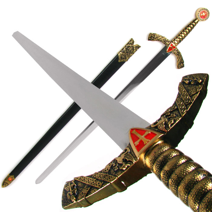 Deluxe Medieval Knight Crusade Sword with Scabbard 42.5 inches