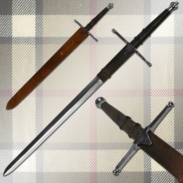 William Wallace Medieval Sword with Sheath Silver