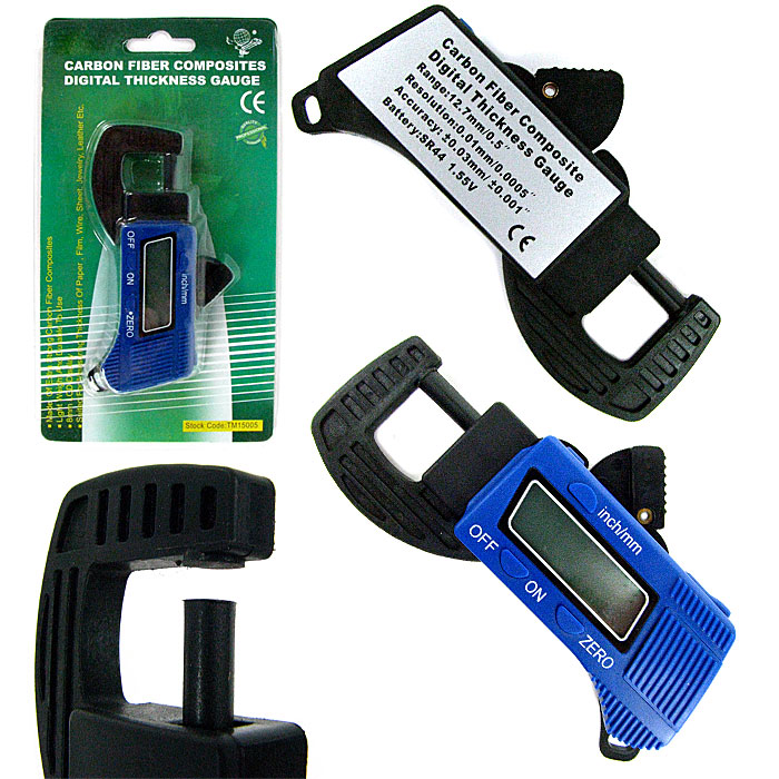 Digital Thickness Gauge Micrometers Calipers  Carbon Fiber