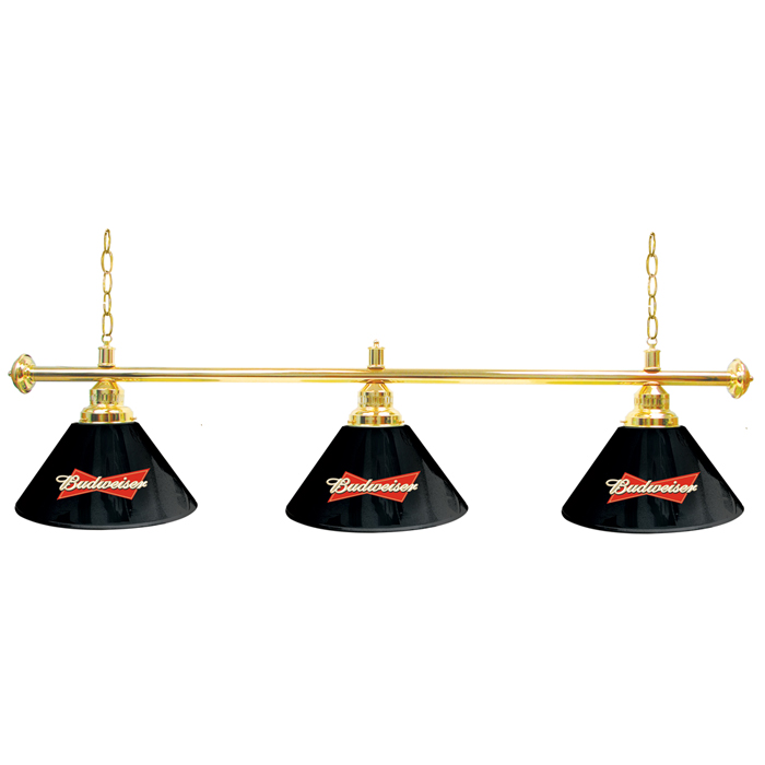 Budweiser 60 inch 3 Shade Lamp Billiard Pool Table Light