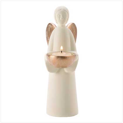 Folk-Art Angel Tealight Holder