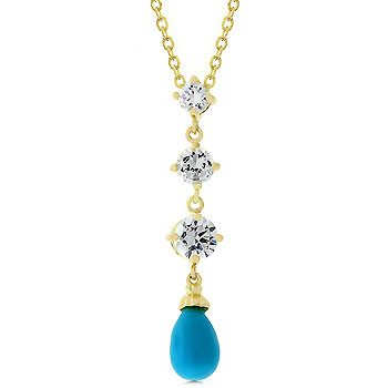 Turquoise Drop Pendant - P50042G-C39