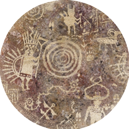 Thirstystone TS2061 Natural Sandstone Coaster Set Petroglyph