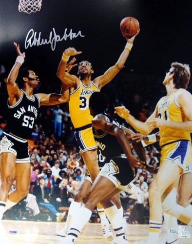 All About Autographs AAA-76132 Kareem Abdul-Jabbar Los Angeles Lakers NBA Hand Signed 16x20 Photo - Skyhook