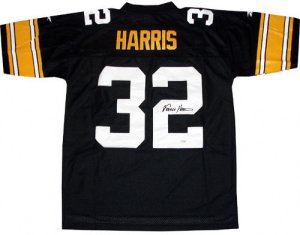 All About Autographs AAA76162 Franco Harris Pittsburgh Steelers NFL Hand Signed Authentic Style Black Jersey