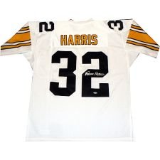 All About Autographs AAA76164 Franco Harris Pittsburgh Steelers NFL Hand Signed Authentic Style White Jersey