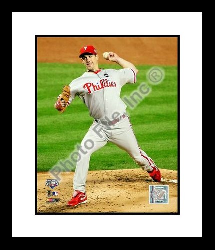 All About Autographs AAA-21252 Cliff Lee Philadelphia Phillies MLB Framed 8x10 Photograph 2009 World Series Game 1