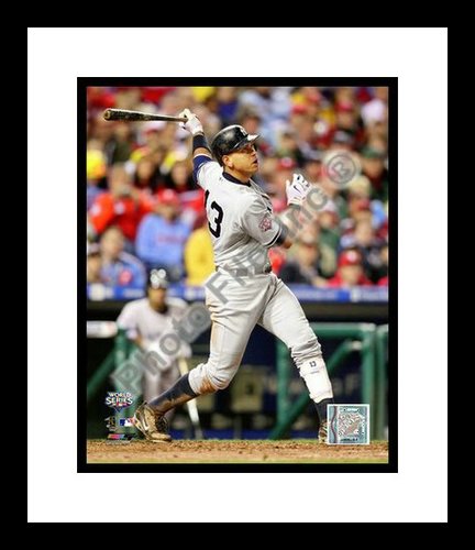All About Autographs AAA-21260 Alex Rodriguez New York Yankees MLB Framed 8x10 Photograph 2009 World Series Game 3 HR