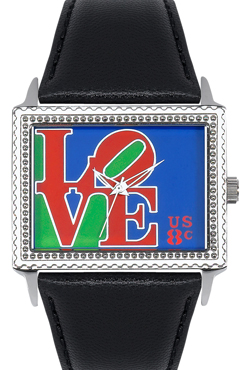 Arjang & Co PS-5004S-BK A Special Stamp for Someone Special East West Black Strap