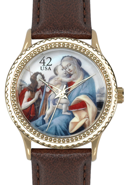 Arjang & Co HY-1022G-DB Botticelli Madonna Yellow Gold-Colored Round