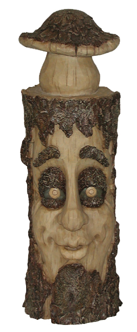 Woods Solar Mushroom Top Hat Log Head