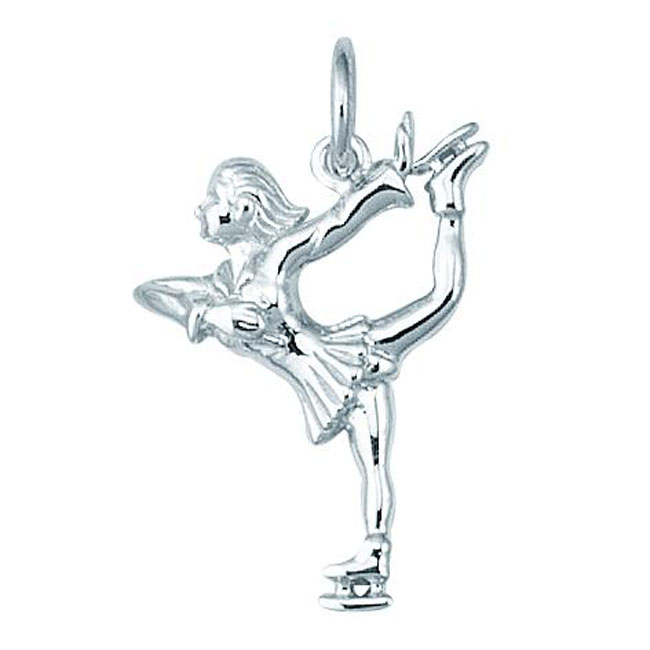 Jewelry For All Occasions SCHA0383 Sterling Silver Flat Back Gymnast Girl On Balance Beam Charm