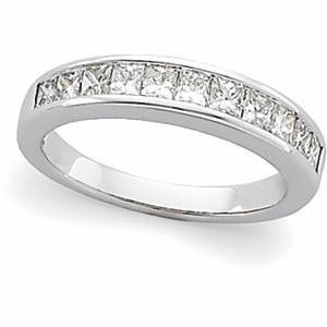 Jewelry For All Occasions 62181W:268714 Platinum Diamond Anniversary Band Ring