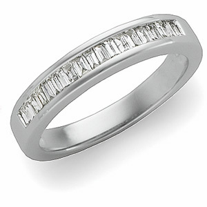 Jewelry For All Occasions 62183W:268735 Platinum Diamond Anniversary Band Ring
