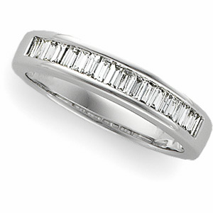 Jewelry For All Occasions 62184W:268718 Platinum Diamond Anniversary Band Ring