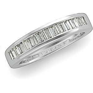 Jewelry For All Occasions 62185W:268722 Platinum Diamond Anniversary Band Ring