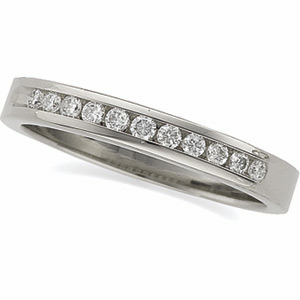 Jewelry For All Occasions 62855W:277672 Platinum Diamond Band Ring