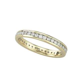 Jewelry For All Occasions JQ4Y497 14K Yellow Gold Eternity Diamond Band Ring- Size 7