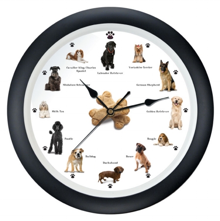 13 inch Barking Dog Clock