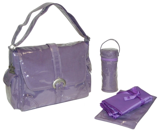 88161229881 Purple Corduroy Laminated Buckle Bag
