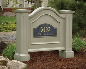 5820c Nantucket Address Sign- Clay