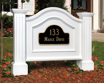 5820w Nantucket Address Sign- White