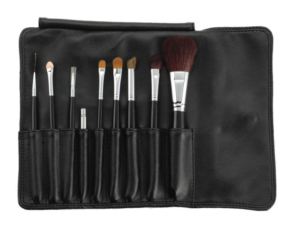 Seya TS-222 10 PC Luxury Makeup Brush Set with Pouch